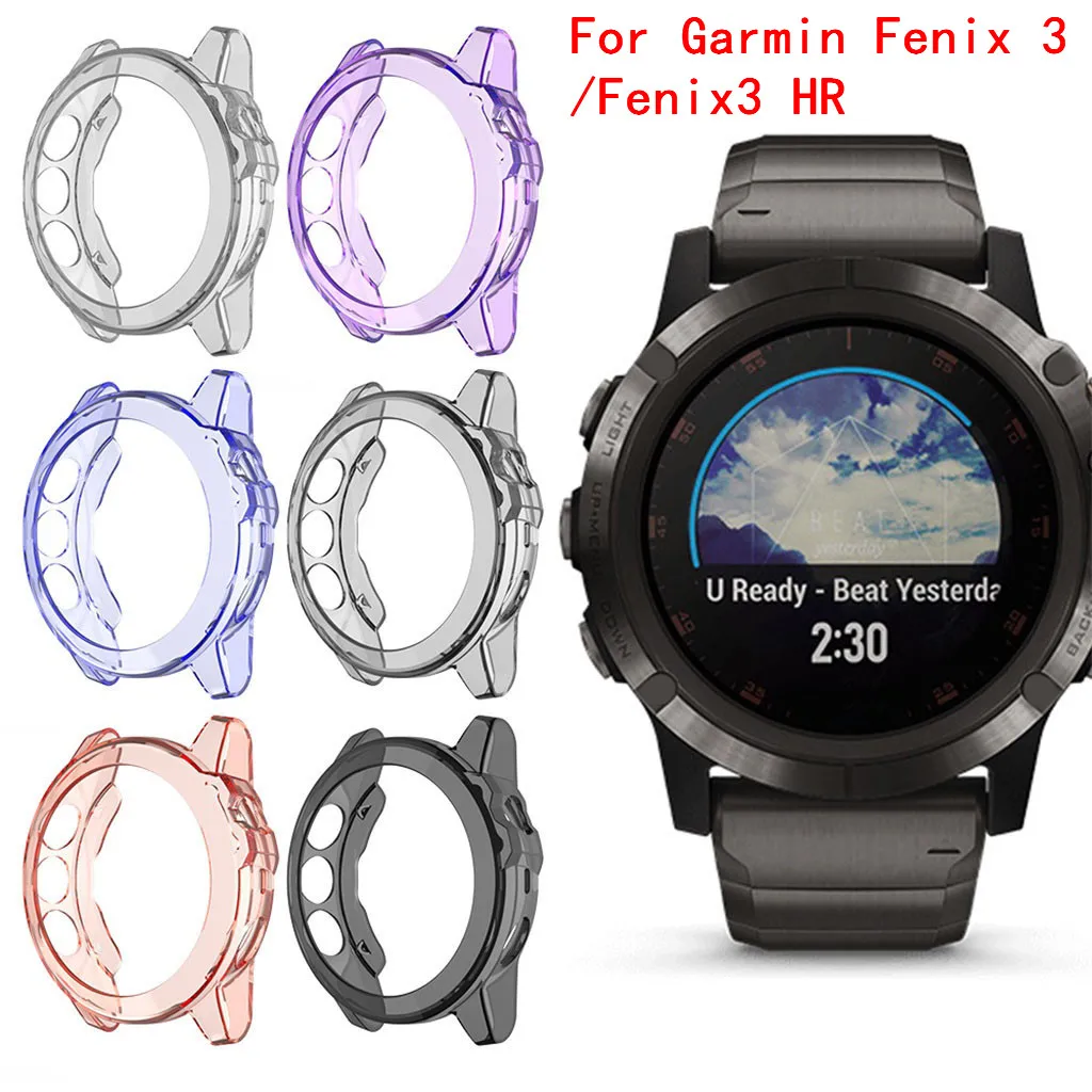 Мягкий ультратонкий прозрачный защитный чехол из ТПУ для Garmin Fenix 3 / Fenix3 HR