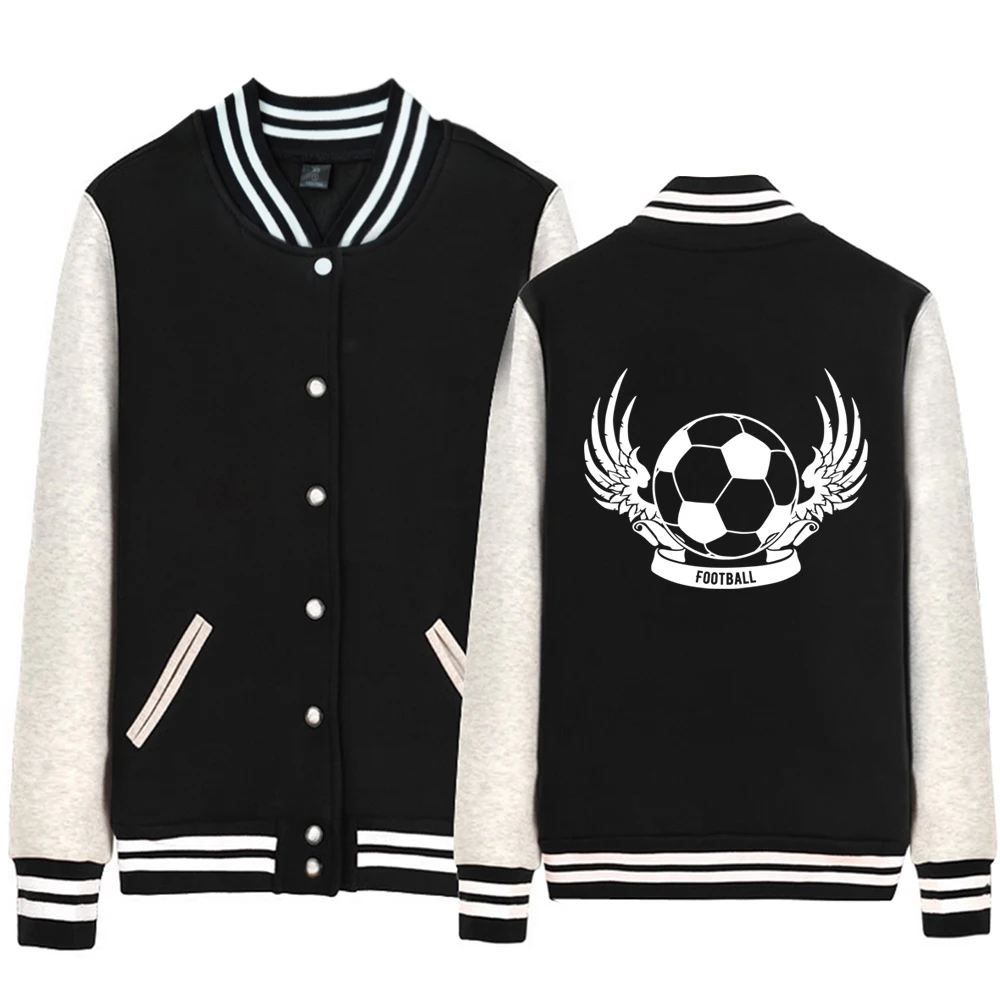 

Football Baseball Soccor Basketball Angel Wing Man jacket Boy Coat Baseball Fleece Autumn Winter Couple Clothes ZIIART