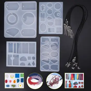

1 Set DIY Jewelry Mold Tool Kit Silicone Resin Pendant Mould Necklace Jewellery Making UV Epoxy Molds