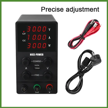 

30V 10A 4 Digits LED Display Switching Regulator DC Power Supply laboratory Laptop Repair Rework LAB Power Supply Adjustable