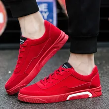 Г. Новая высококачественная Мужская замшевая обувь красного, серого, черного цвета мужская повседневная дизайнерская модная Роскошная обувь на плоской подошве со шнуровкой chaussure homme