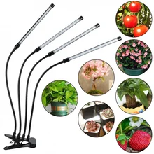 Растут светильник для комнатных растений светодиодный лампы с красные, синие полный спектр с 3/9/12H таймер клип на стол светодиодный растениеводство лампы