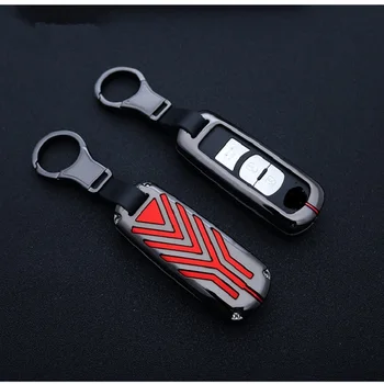 

For Mazda 2 3 6 Axela Atenza CX-5 CX5 CX-7 CX-9 2015 2016 201 New 2/3 Buttons Zinc alloy+Leather Car Remote Key Chain Case Cover