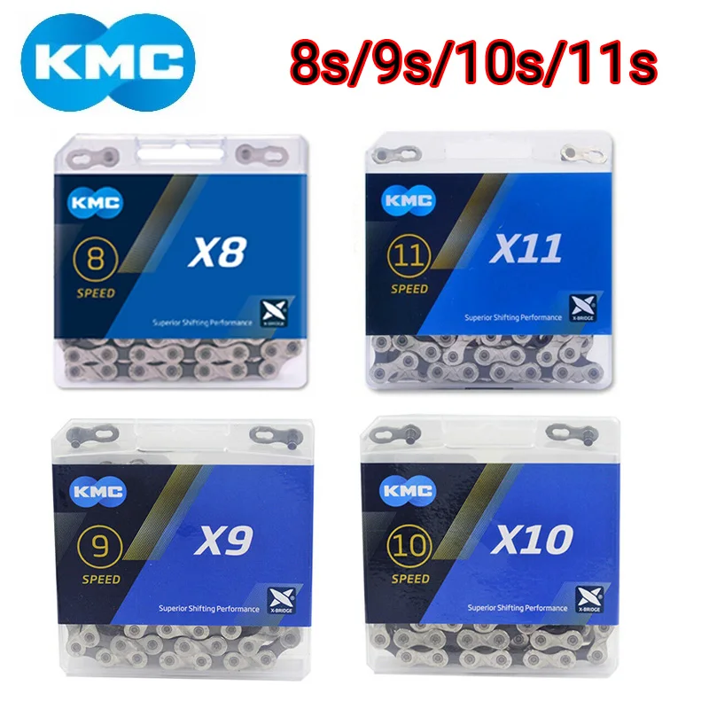 Велосипедная цепь KMC X8 X9 X10 X11 116/118 звеньев MTB Bike кассета с цепью подходит для Shimano SRAM