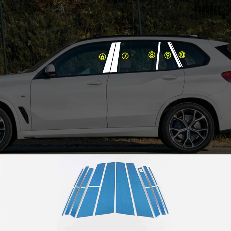 Lsrtw2017 для Bmw X5 G05 окна автомобиля столб планки салонные аксессуары хром 2019 2020 2021