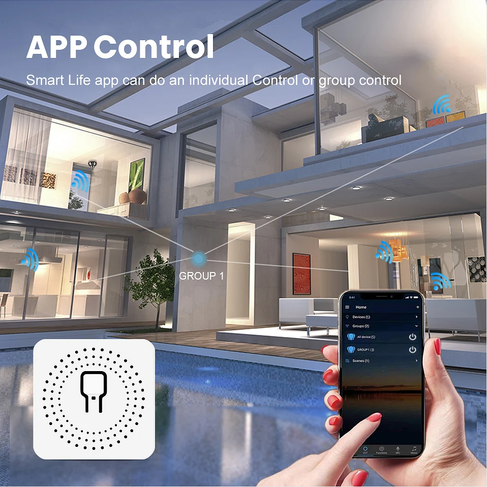 Modulo interruttore Smart Light Zigbee Wifi AVATTO, MiNi modulo di controllo a 2 vie fai-da-te, funziona con l'app Tuya Smart life, Alexa Echo Google Home.