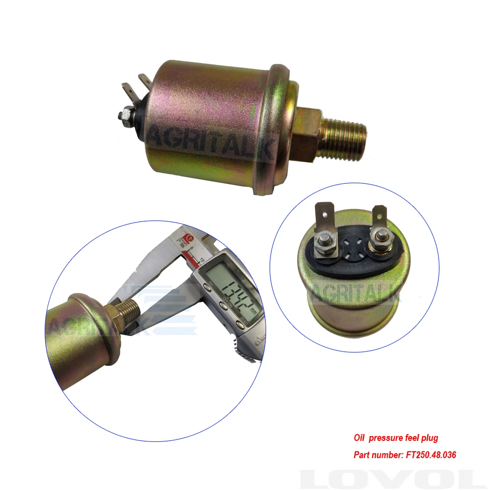Штепсельная Вилка с датчиком давления масла для тракторов серии Foton Lovol TE, номер детали: ft250.48,036 Штепсельная Вилка с датчиком давления масла для тракторов серии Foton Lovol TE, номер детали: ft250.48,036