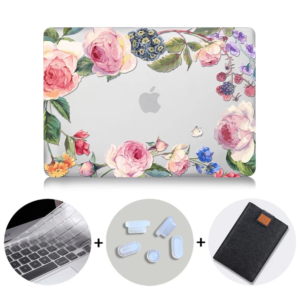 MB17 MTT чехол с цветами и кристаллами для Macbook Air Pro retina 11, 12, 13, 15, твердый цветочный чехол для mac book Pro 13,3 дюймов, сумка для ноутбука - Цвет: MB17