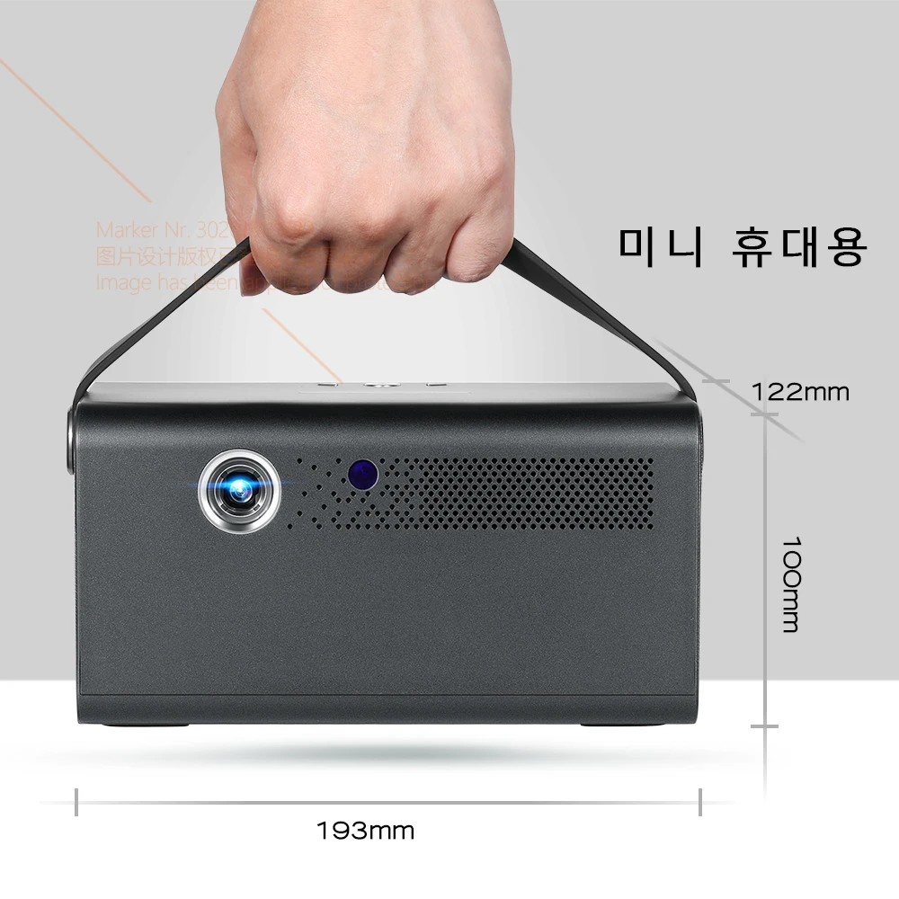 AUN светодиодный проектор V7, 1280x800 P, Встроенный Android wifi Bluetooth, HIFI динамик с поддержкой затвора 3D 4K видео, Новейшая Технология DLP
