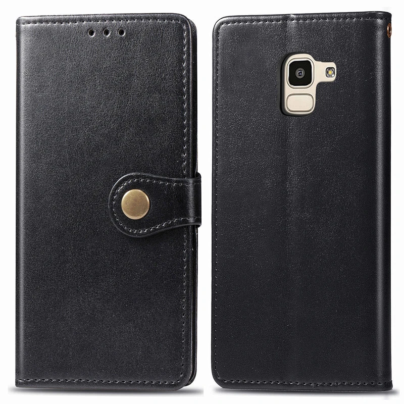 For Samsung Galaxy J6 2018 case Flip Leather Wallet Back Cover sFor Coque Fundas Plus Capa Phone Cases | Мобильные телефоны и
