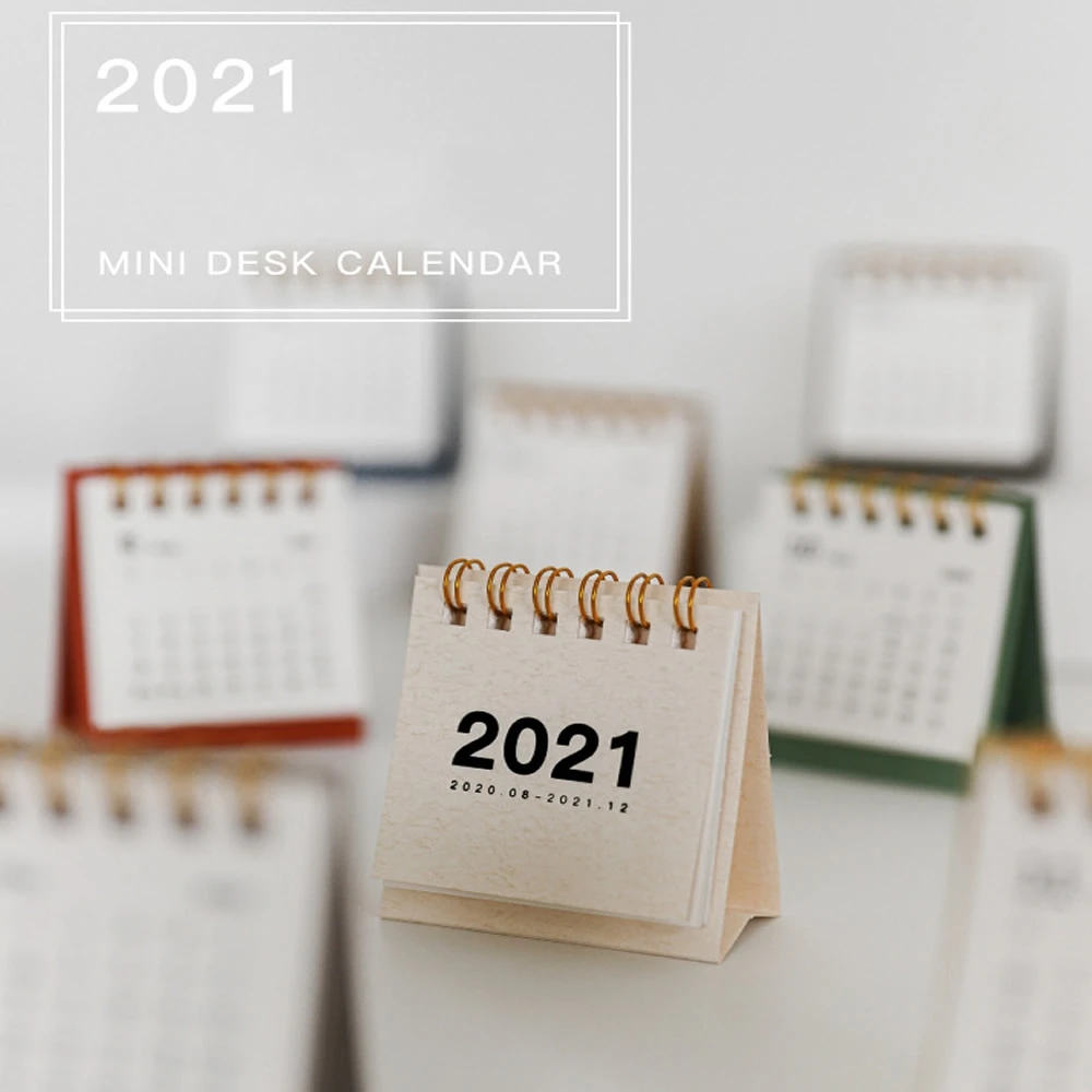Регулируемый Настольный ежемесячный календарь мини-календарь 2021 настольный