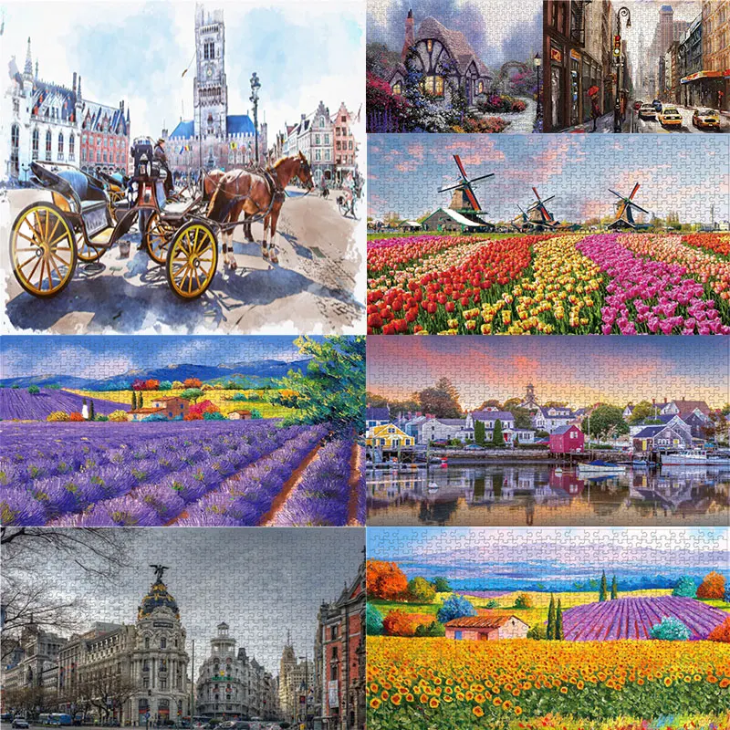 

500Pcs 3D Paper Jigsaw Puzzle for Adults Kids Toys Puzzles Wooden Educational Toys Decoration Stickers Adult Children Gifts