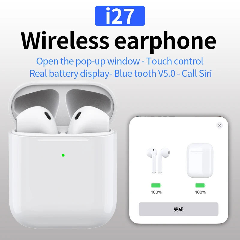 Bluetooth Headset TWS Earphone Binaural Popup Window Connection Touch Control Headphone With Wireless Charging Case