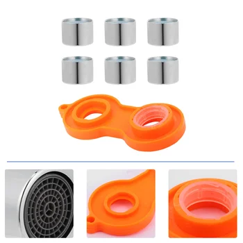 

2pcs Faucet Aerators Wrench Prime Practical Durable Replacement Part Water Saving Filter Faucet Bubbler Sprayer for Faucet Bathr