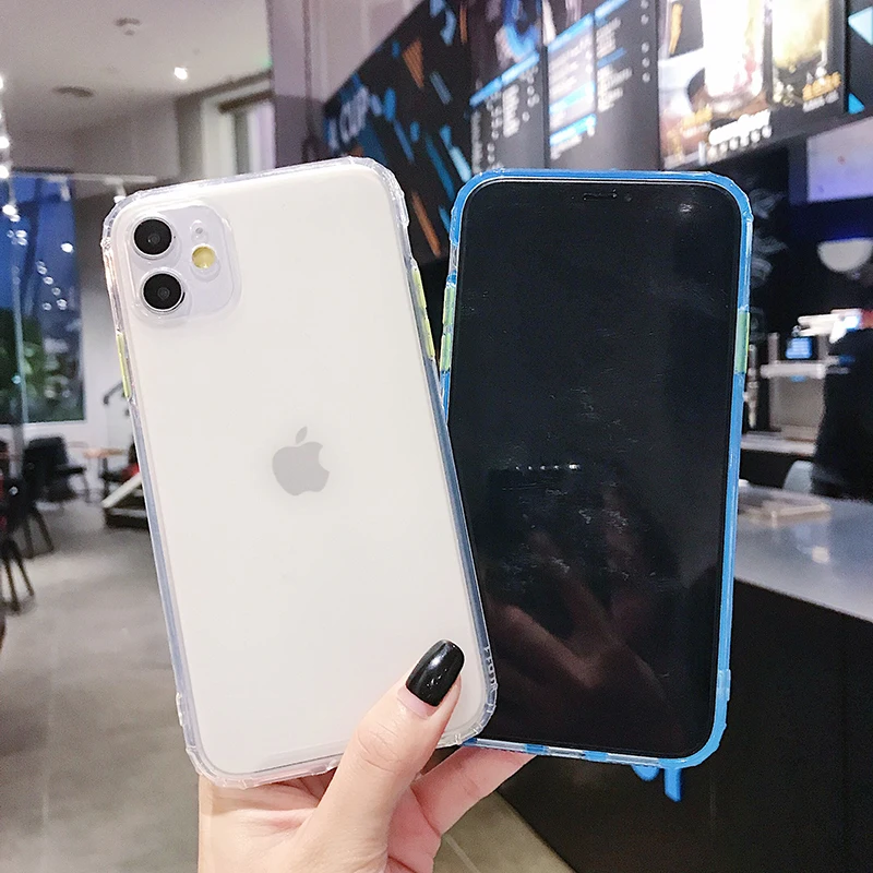 Ottwn для iPhone 11 Pro XR XS Max X 7 8 Plus чехол противоударный Матовый Прозрачный чехол для телефона карамельный цвет Мягкая силиконовая задняя крышка