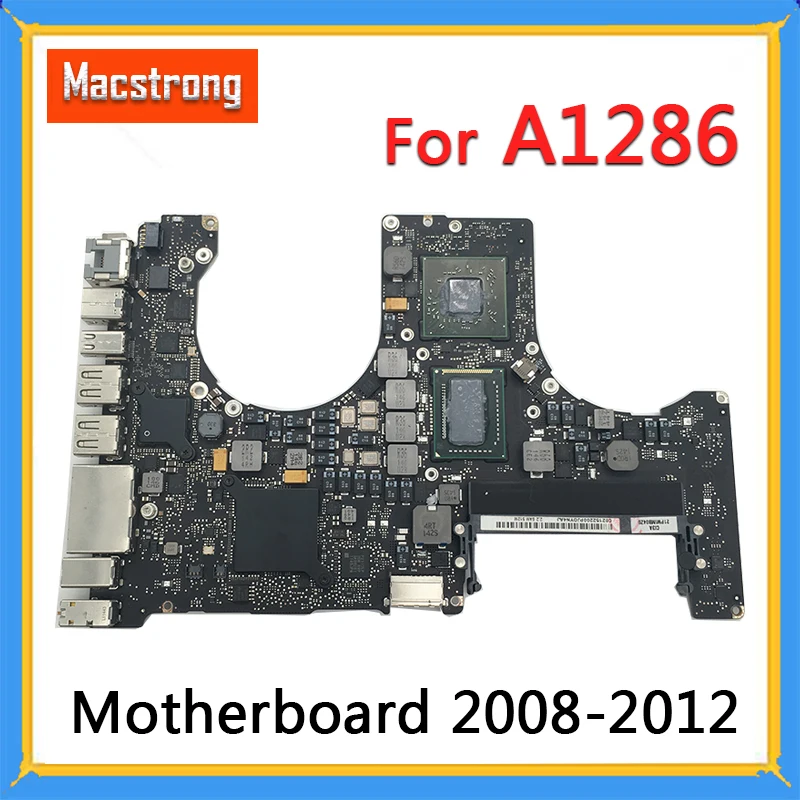 Протестированная материнская плата A1286 для MacBook Pro 15 &quotA1286 2 4G 2010 820 2850 A/B 0G 2011 2915 A 3G