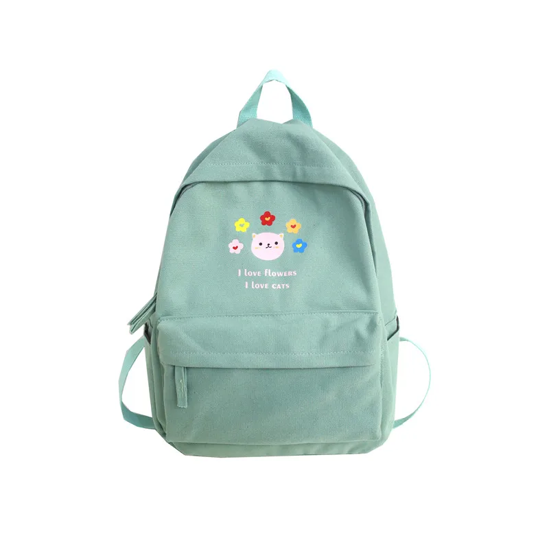 Menghuo рюкзак из водонепроницаемой ткани для женщин в консервативном стиле походный рюкзак, Женский симпатичная школьная сумка для девочек-подростков книга Mochilas - Цвет: Green