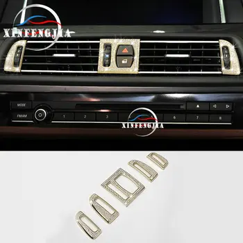 

For BMW 5 Series F10 11-2016 5pcs Crystal Style Front Air Switch Cover Trim