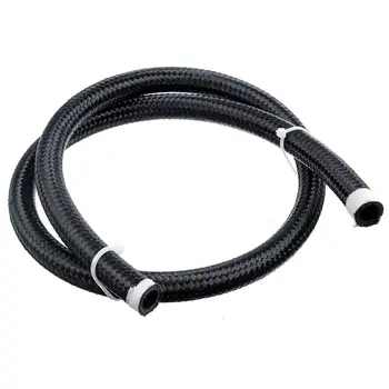 

3FT AN4 AN6 AN8 AN10 Fuel Hose Oil Gas Cooler Hose Line Pipe Tube Nylon Stainless Steel Braided