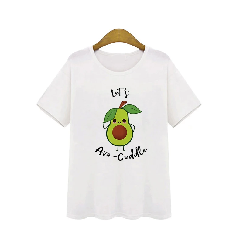 90s Harajuku Мультфильм авокадо веганская футболка с коротким рукавом Женская Vogue маленькая свежая Повседневная авокадо графическая одежда Топы женские футболки