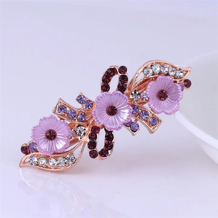 Стразы в виде цветка и листьев, заколка для волос для женщин, модное ювелирное изделие, инкрустированные жемчугом, заколки, аксессуары для волос, головной убор для девочек, заколки для волос - Цвет: V6972G