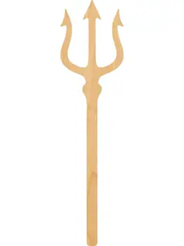 

Trident Wooden Laser Cut Out Shape - Great for Crafting - Hobbyist - D.I.Y. Projects