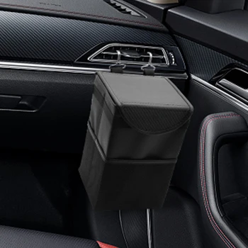 

Car Organizer Multipurpose Trash Bin Car Trash Can with Lid Leak-Proof Car Garbage Holder Seat Back Foldable Auto Storage Bag