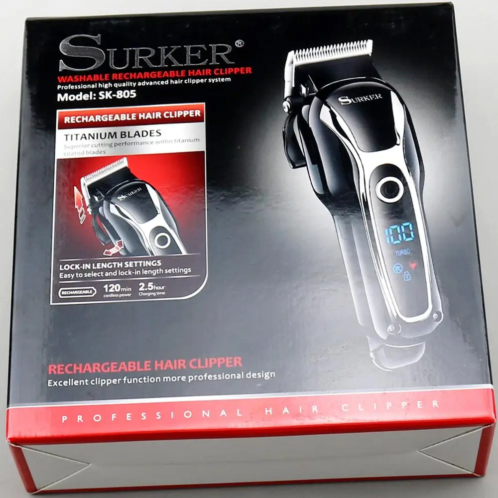 Hair clipper hair trimmer TURBO barber hair clipper professional men hair trimmer LCD electric cutting machine Salon tool Haircut cord&cordless