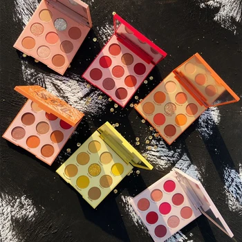 

GUICAMI 9 Color Eyeshadow Pallete Christmas Waterproof Pigment Pearlescent Matte Glitter Eye Shadow Long-lasting Makeup TSLM2