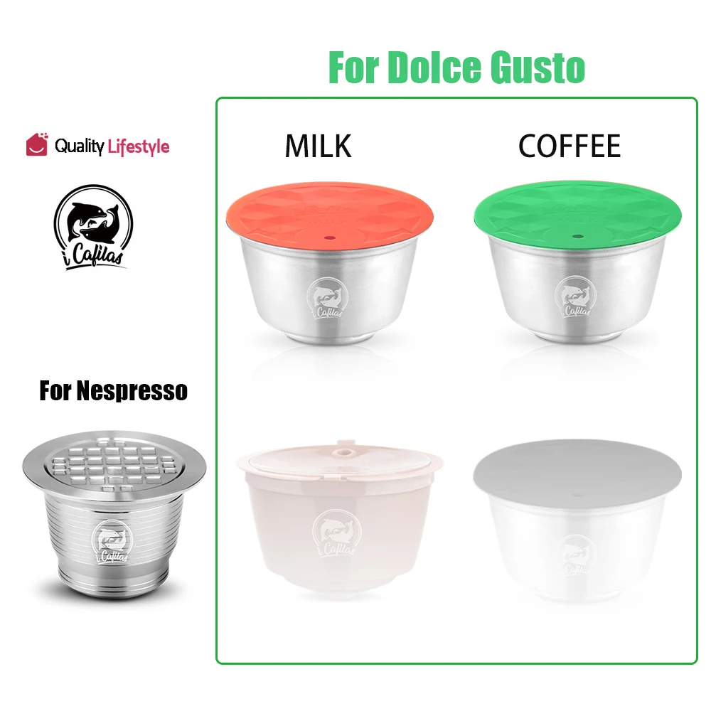 Link Capsule Refillable Nespresso Dolce Gusto Plastic 