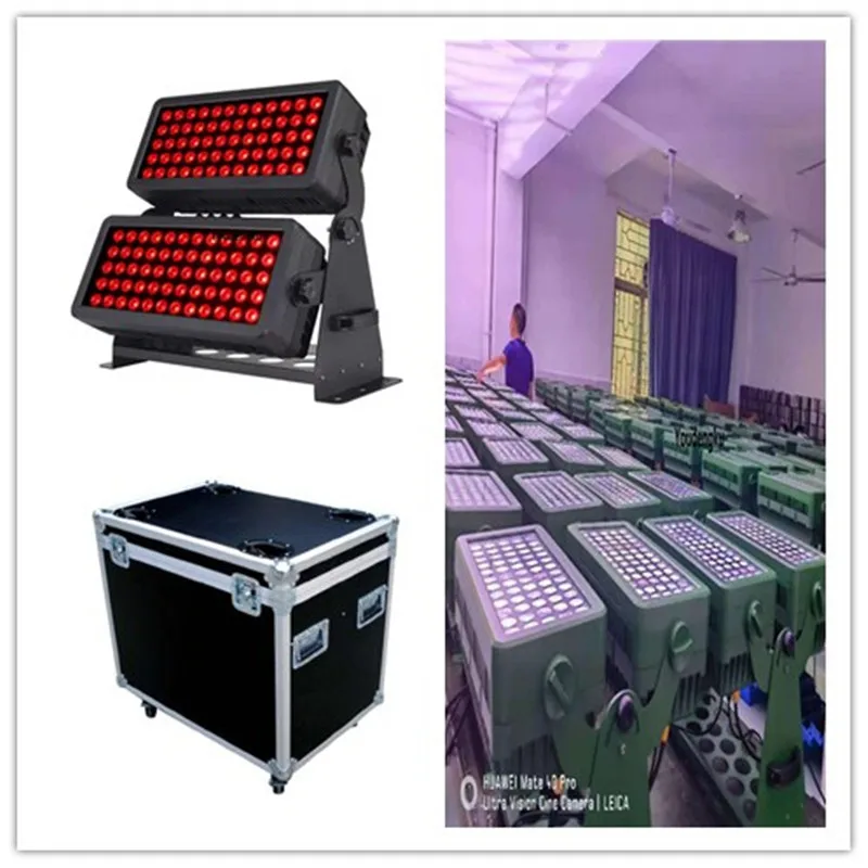 

1 шт. с чехлом водонепроницаемый 120x15 Вт rgbw IP65 dmx512 настенный светильник с двойной головкой lyre wash светодиодный городской цветной светильник