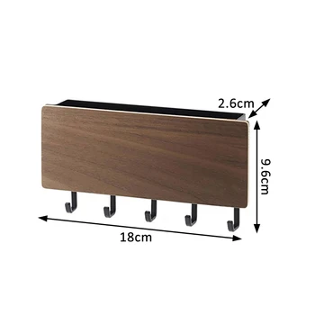 

1Pcs Sundries Storage Box Multi-function Wall-hung Type Key Rack Japanese Style Wood Wall Shelf 2Colors Home Decorative
