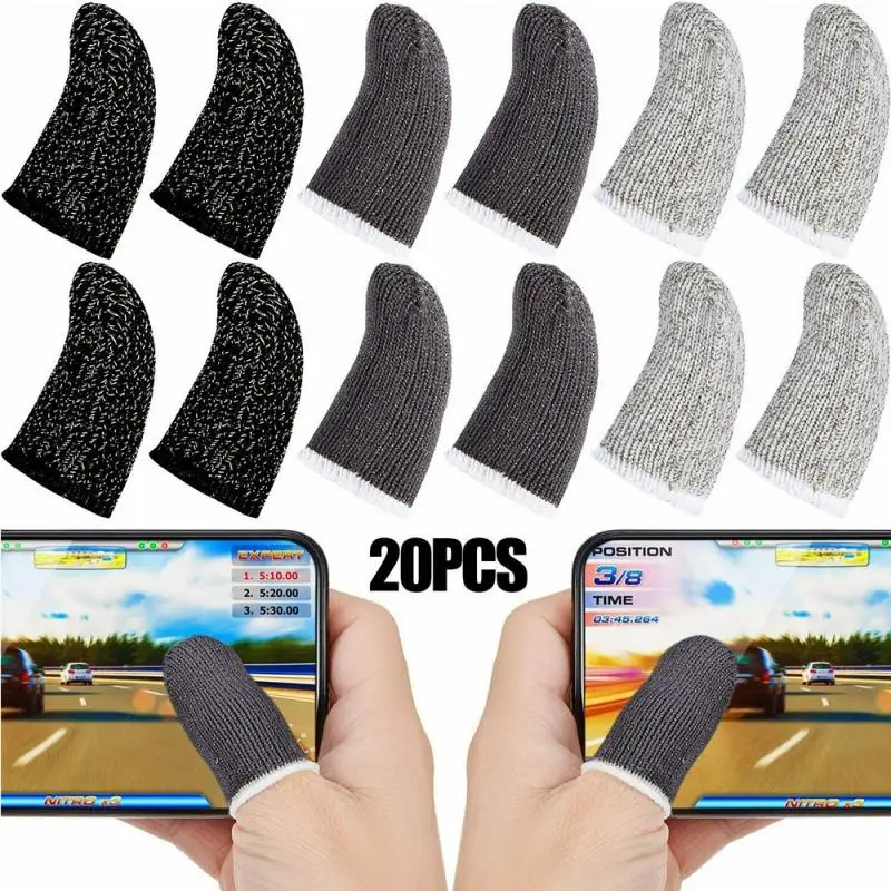 

Breathable Gaming Finger Sleeve Fingertips For Games Touch Screen Finger Cots Cover Sensitive Mobile Anti-Sweat Touch TXTB1