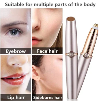 

Women Mini Electric Eyebrow Trimmer Eyebrow Shaver Instant Painless Face Brows Hair Remover Epilator Well Touch Makeup Cosmetics