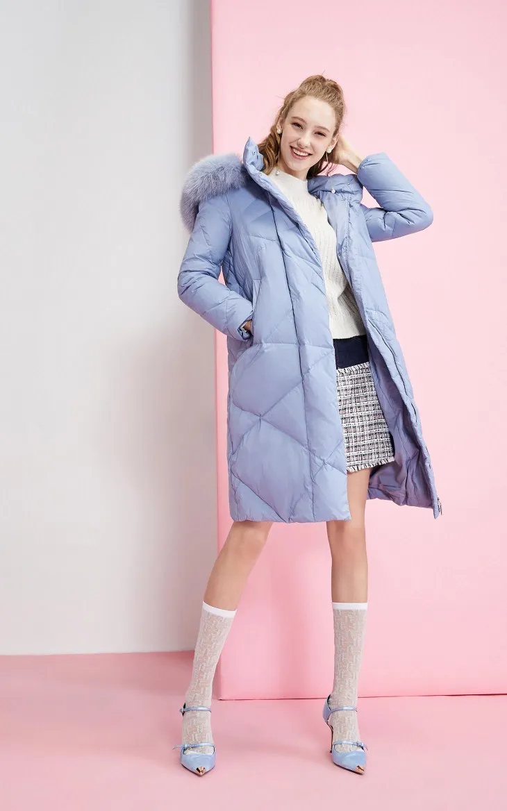 Vero Moda 90% белая пуховая длинная парка с меховым воротником | 319312502