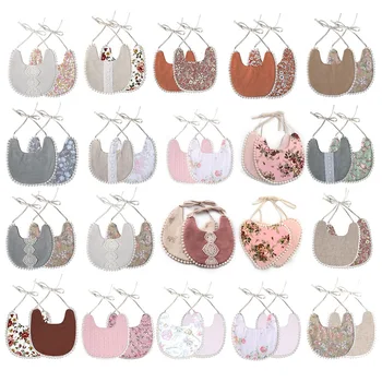 

Fashion Baby Bibs Saliva Towel Burp Cloths Floral Newborn Photography Double Side Bibs Boys Girls Props Costume 38 Types