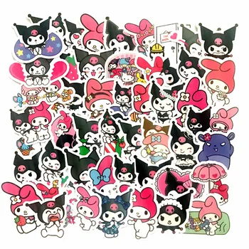 

10/50PCS Kuromi Melody Keroppi Pekkle Gudetama Cute Stickers for Children Letter Diary Scrapbooking Stationery Stickers