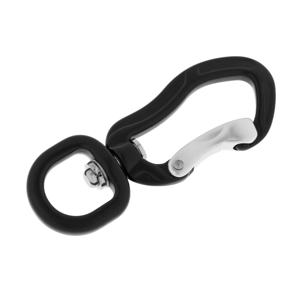 400KG High Strength Aviation Aluminum Swivel Snap Lock Eye Carabiner For Outdoor Climbing Mountaineering