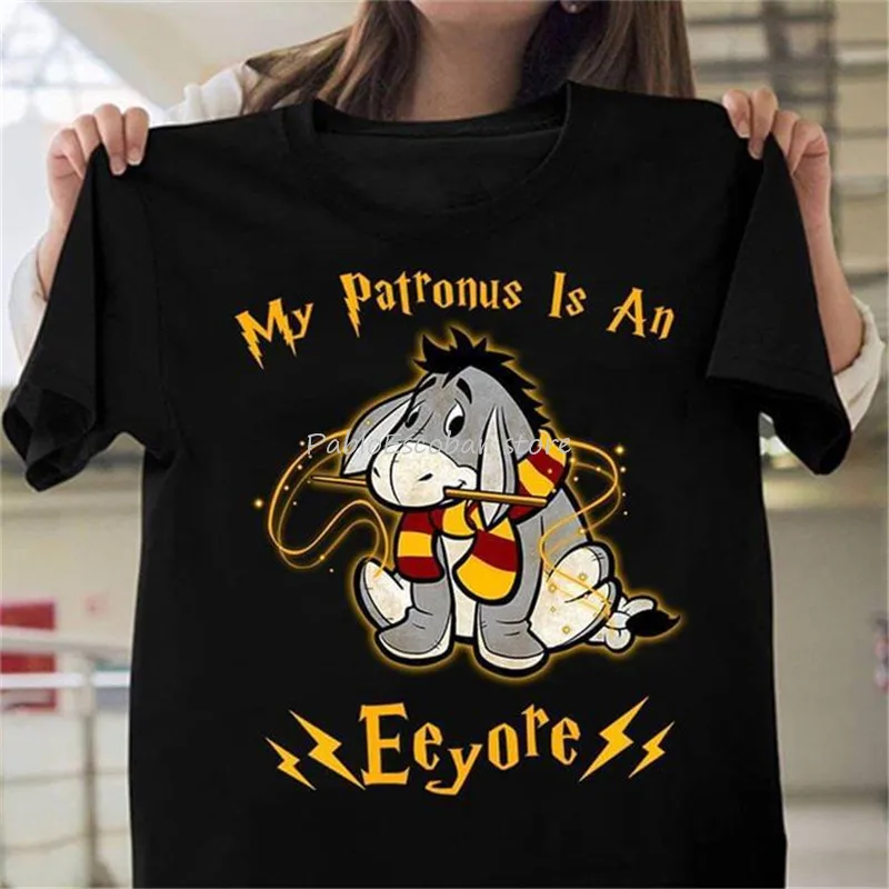 My Patronus Is An Eeyore, черная Хлопковая мужская S-6Xl, много размеров и цветов, мужская летняя футболка, брендовые топы, европейский размер