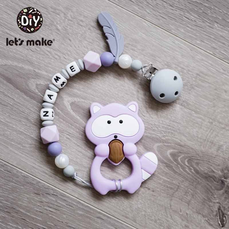 Let'S Make 1Pc Silicone Baby Teether Toddler Toys Diy Stroller Accessories For Pacifier Chain Owl Food Grade Toys Baby Teether
