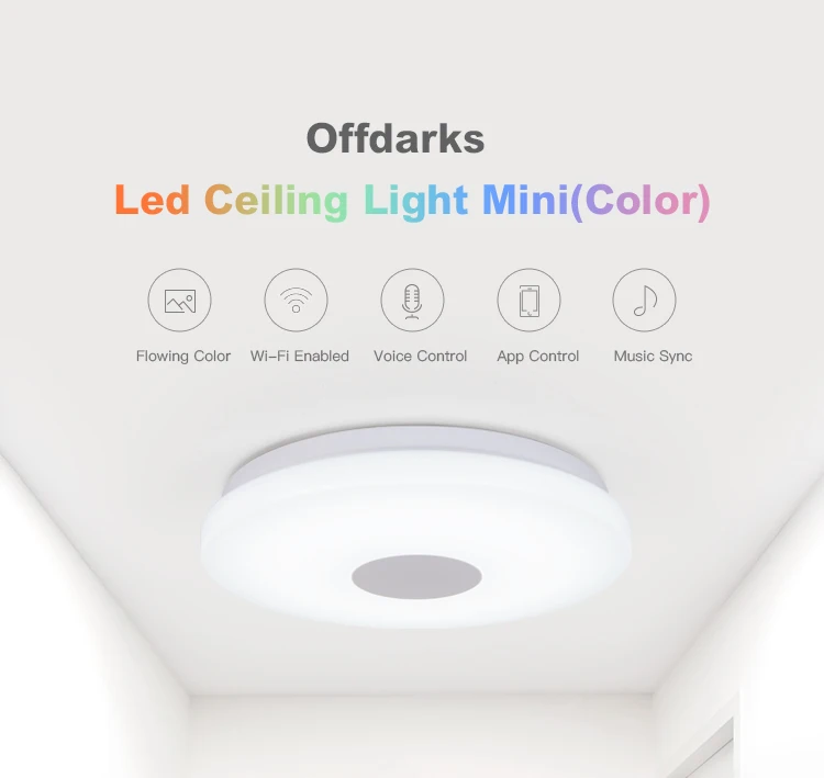 Умный светодиодный потолочный светильник 48 Вт 60 вт применение Дистанционное мобильное управление RGB затемнение цвет кухня гостиная потолочный светильник