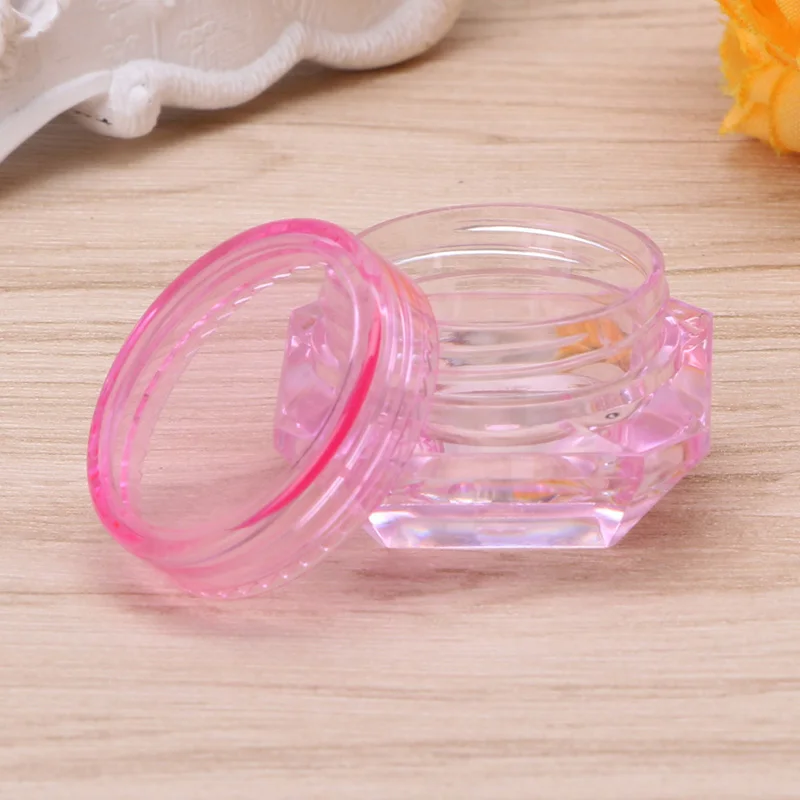 Travel Cosmetic Empty Jar Pot Eyeshadow Makeup Face Cream Lip Balm Container Box 3
