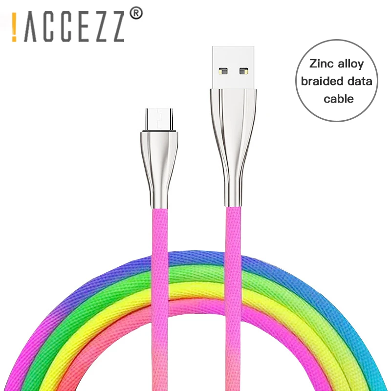 ! Кабель USB ACCEZZ 3 А для быстрой зарядки iPhone 7 8 11 Pro Max XR X XS Тип C Samsung S7 Xiaomi Micro Зарядные