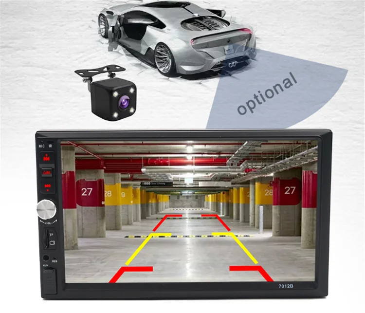 Универсальный 7 дюймов 2 Din Автомобильный Радио MP4/MP5 сенсорный экран USB FM Android/ios зеркальная связь автомобильный мультимедийный плеер монитор для камеры