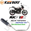Motorcycle Exhaust Muffler Slip On Full System For Keeway RKF 125 RKF125 Exhaust Muffler