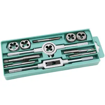 

12-piece / Set Tap And Die Set Spanner Hardware Tools Lever Hand Tap Wrench