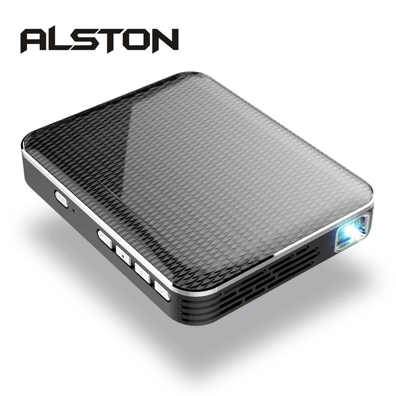 ALSTON мини-проектор P6, встроенный аккумулятор 2500 мАч, поддержка HDMI 1080 P, Портативный кинотеатр