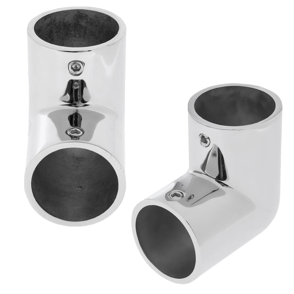 Marine Boat Yacht Hand Rail Fitting 90 Degree Elbow Tube Mount Hardware 25mm / 1inch, 22mm/ 7/8inch , Full 316 Stainless Steell