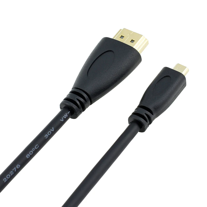 Basix hdmi к micro hdmi D Тип кабеля 3D 1080P штекер к hdmi кабель позолоченный кабель для мобильного телефона, камеры pro