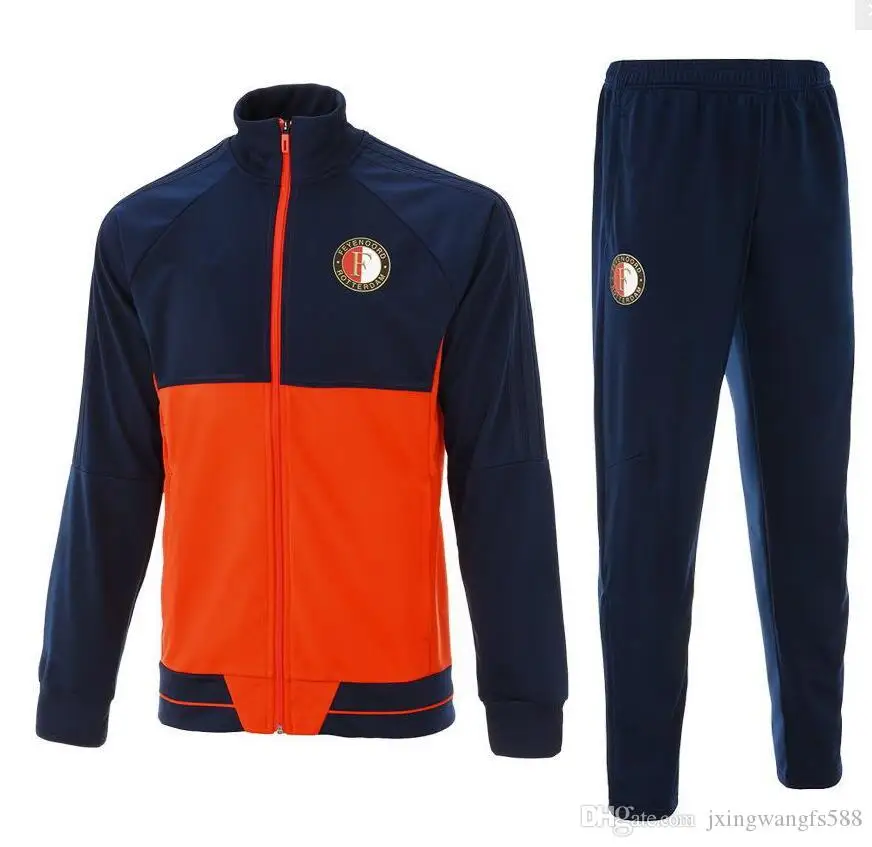 Для взрослых Feyenoord футбольные майки тренировочный костюм куртка Voetbalshirt 19 20 Feyenoord с длинным рукавом для бега футбольный костюм рубашка - Цвет: Бежевый